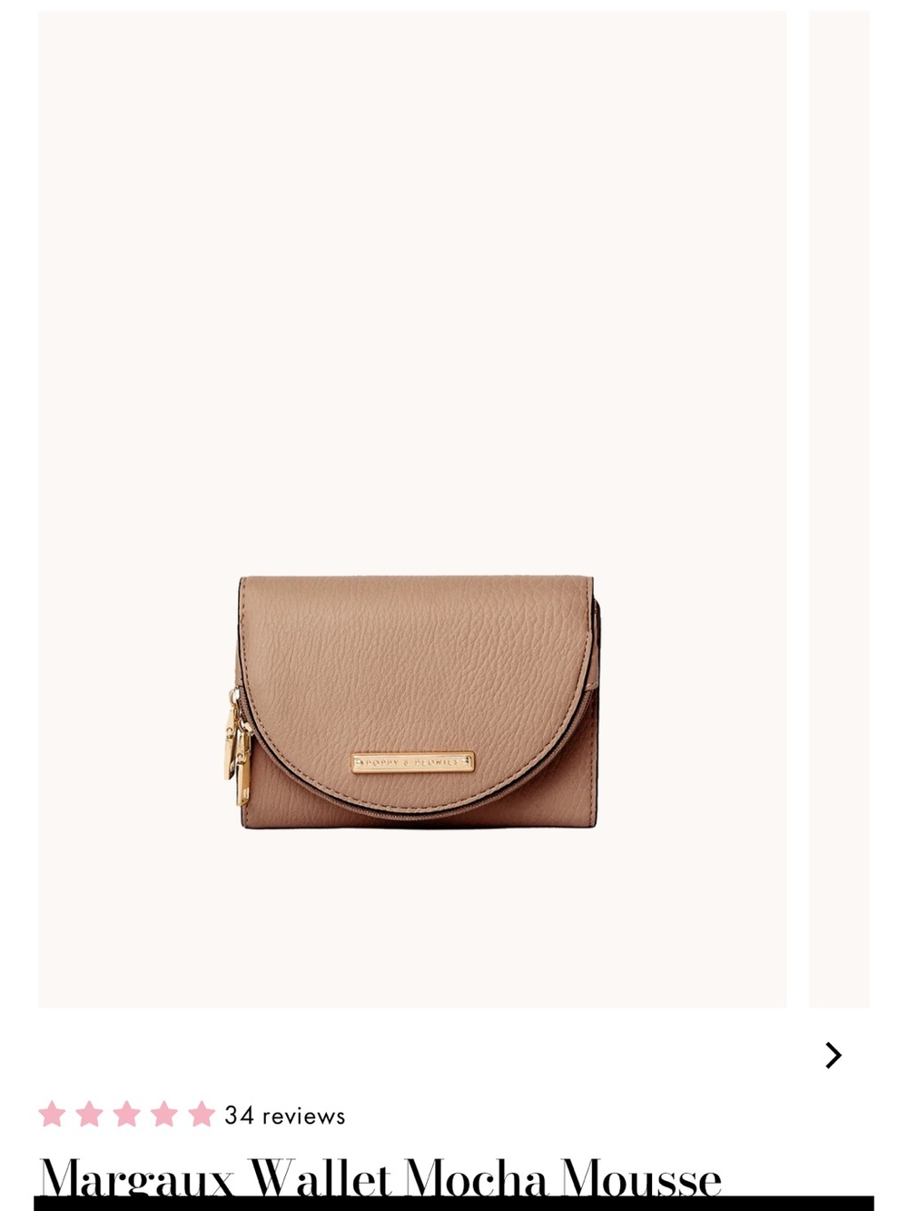 Poppy & Peonies Margaux Small Wallet in Mocha